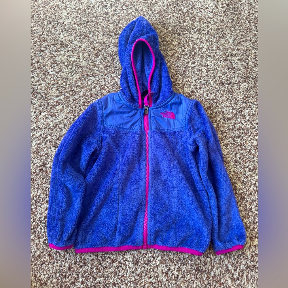 North face Osito girls toddler full zip fleece jacket coat hoodie size 4